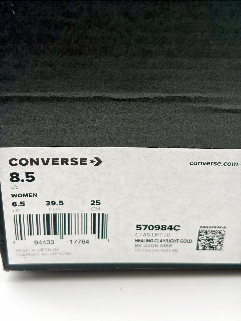 Converse High Top Platform Sneakers in Glitter Copper CTAS LIFT HI - Picture 9 of 10